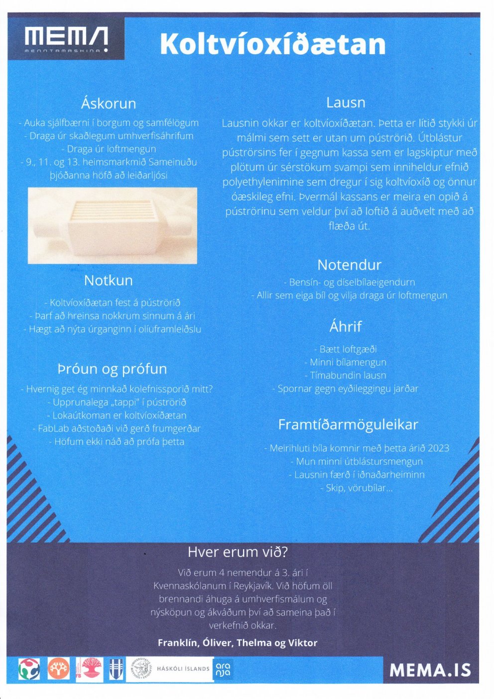 Mema 2020: Hópur úr Kvennó í topp fimm