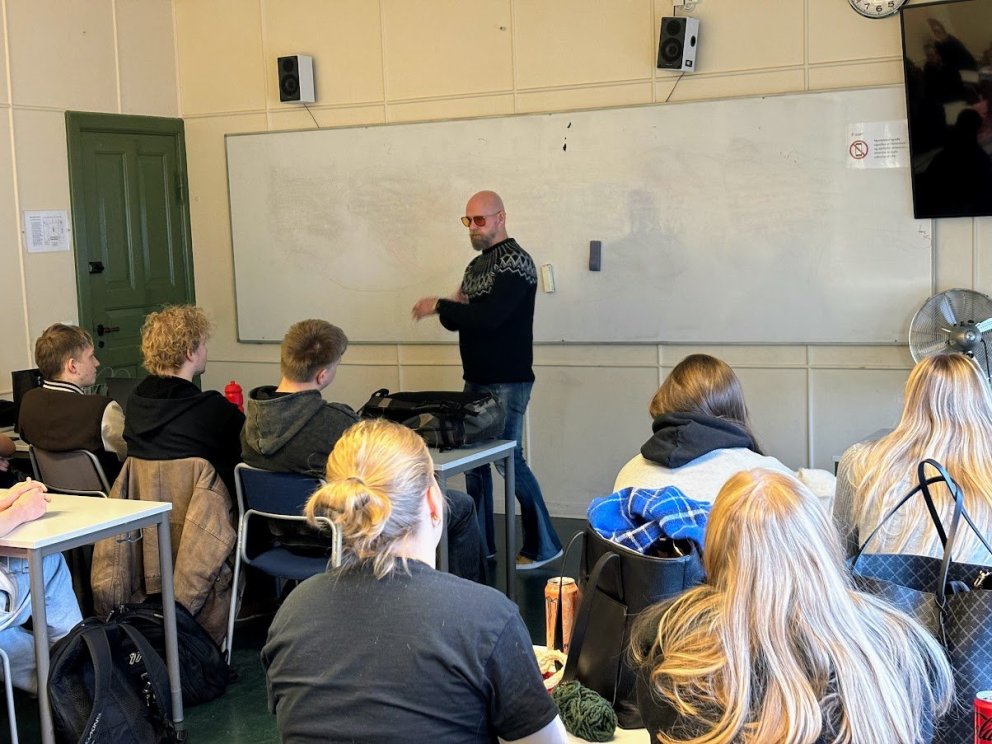 Bubbi Morthens mætti í áfanga um sig