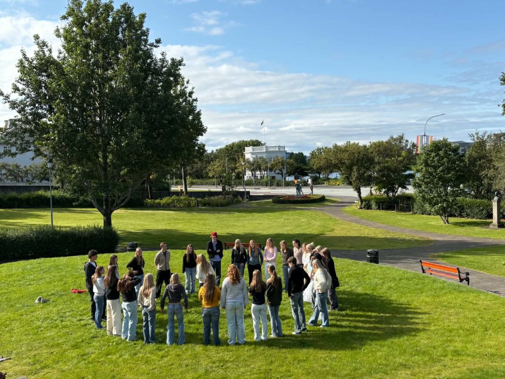 Skólasetning í blíðviðri