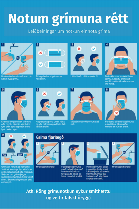 Grímuskylda í skólanum