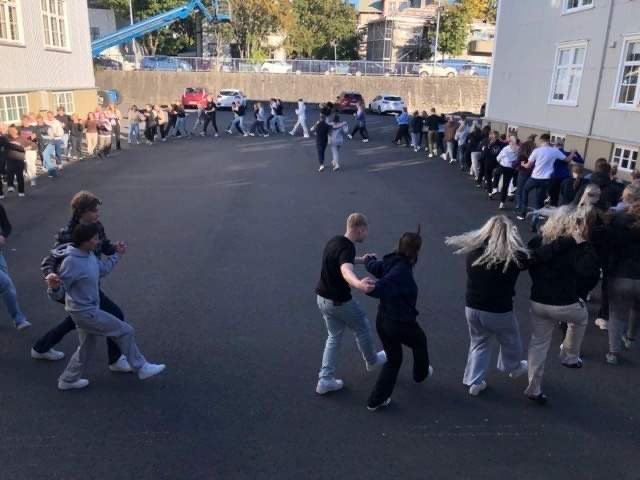 Ljósmyndir frá æfingu