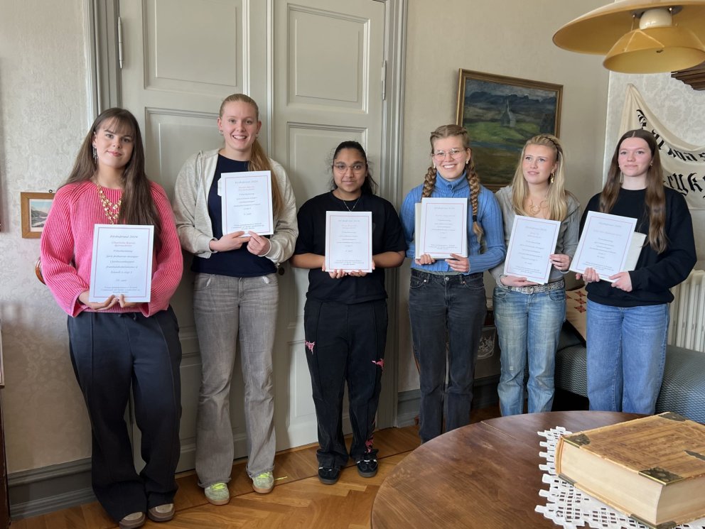 Frá vinstri: Charlotta Karen, Berta María, Þura Bryndís, Karen, Erna Magnea og Lilja Dís.