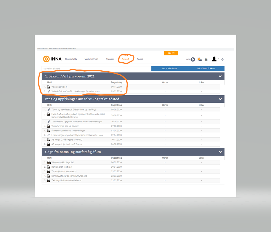 Nemendur í 1. bekk athugið!