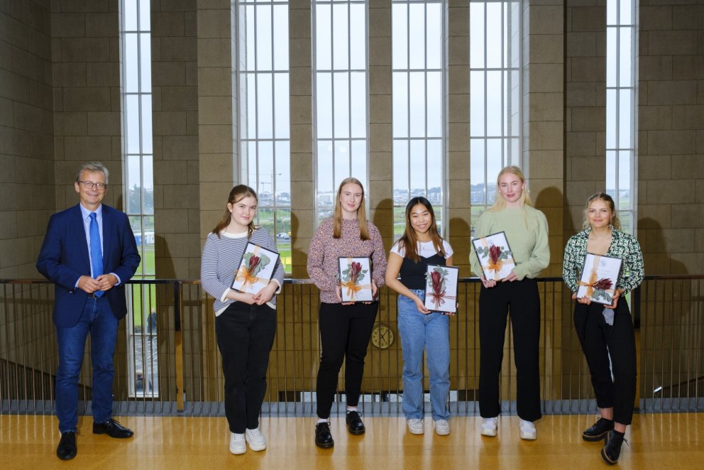 Frá vinstri: Jón Atli Benediktsson, Guðríður Ósk, Berglind, Sigrún Meng, Áróra og Elín Kolfinna.