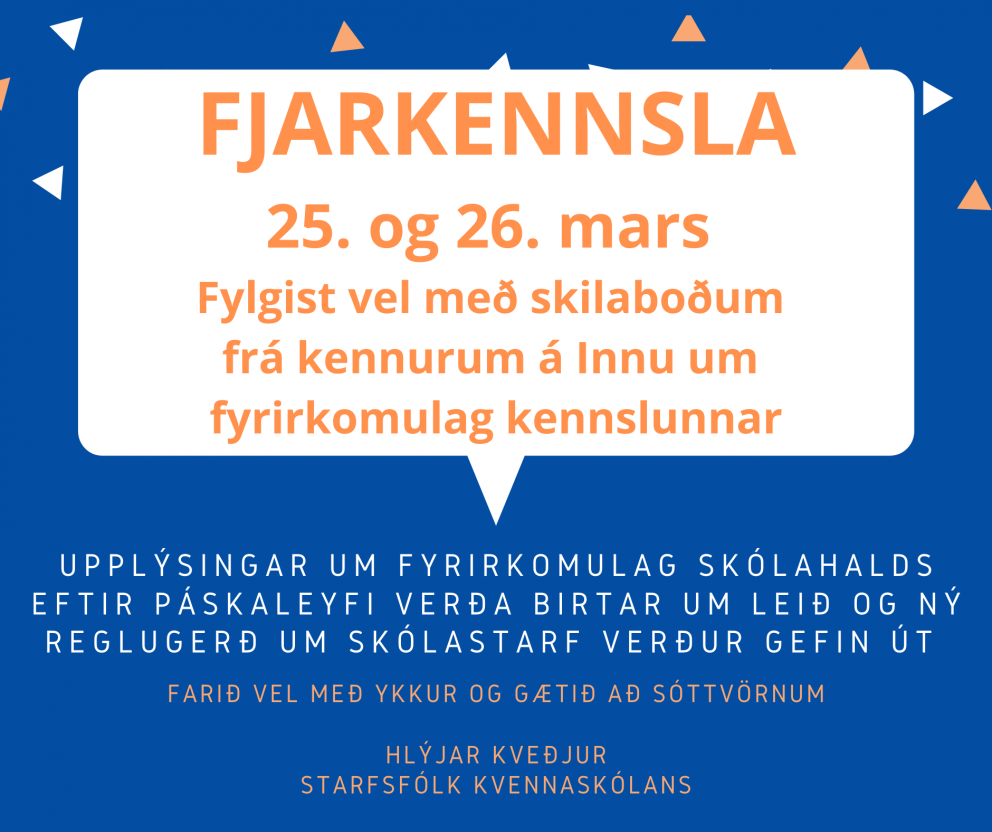 Fjarnám fram að páskum