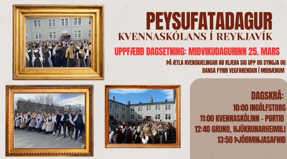 Breytt dagsetning: Peysufatadagur 25. mars