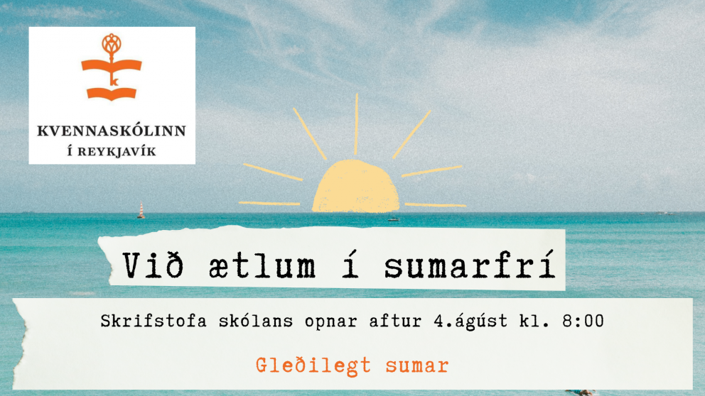 Sumarfrí starfsfólks og næsta skólaár