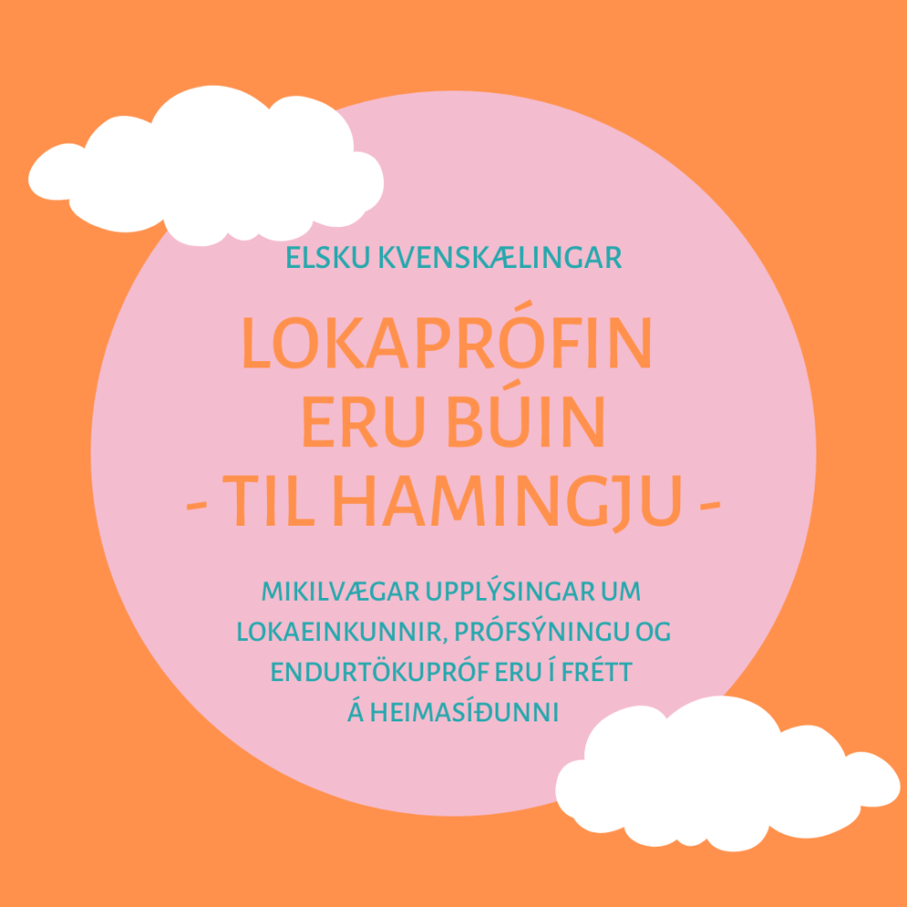 Einkunnir og prófsýning