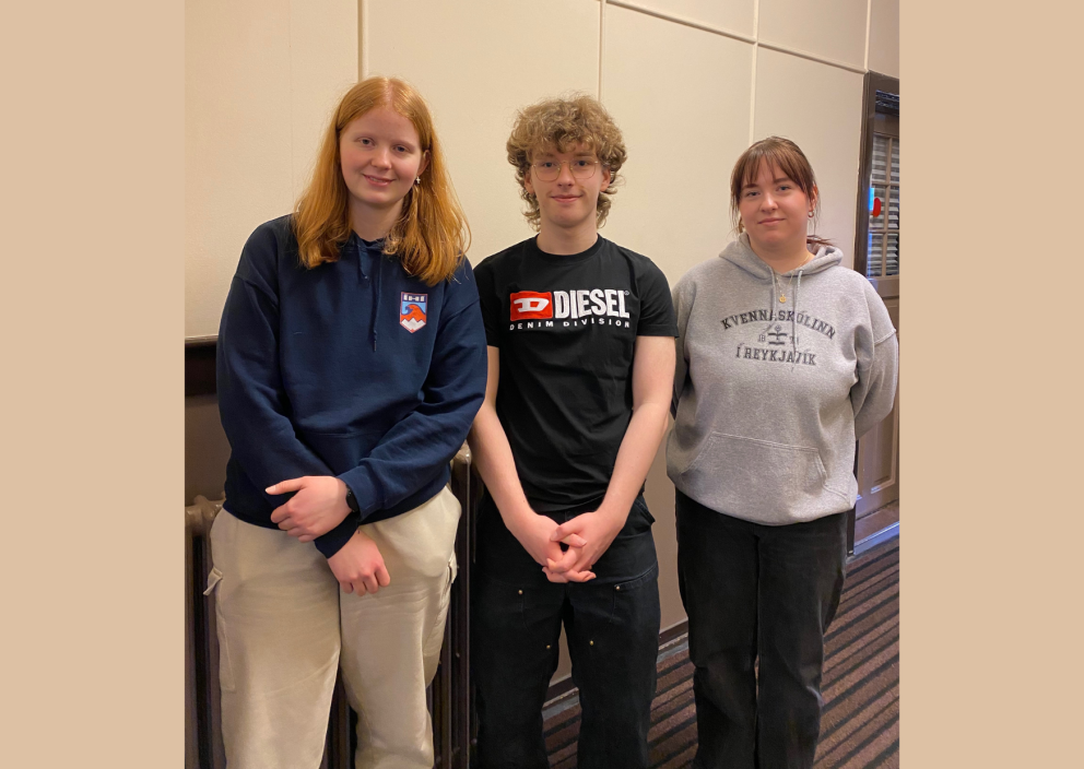 Frá vinstri: Andrea, Heiðar og Austéja