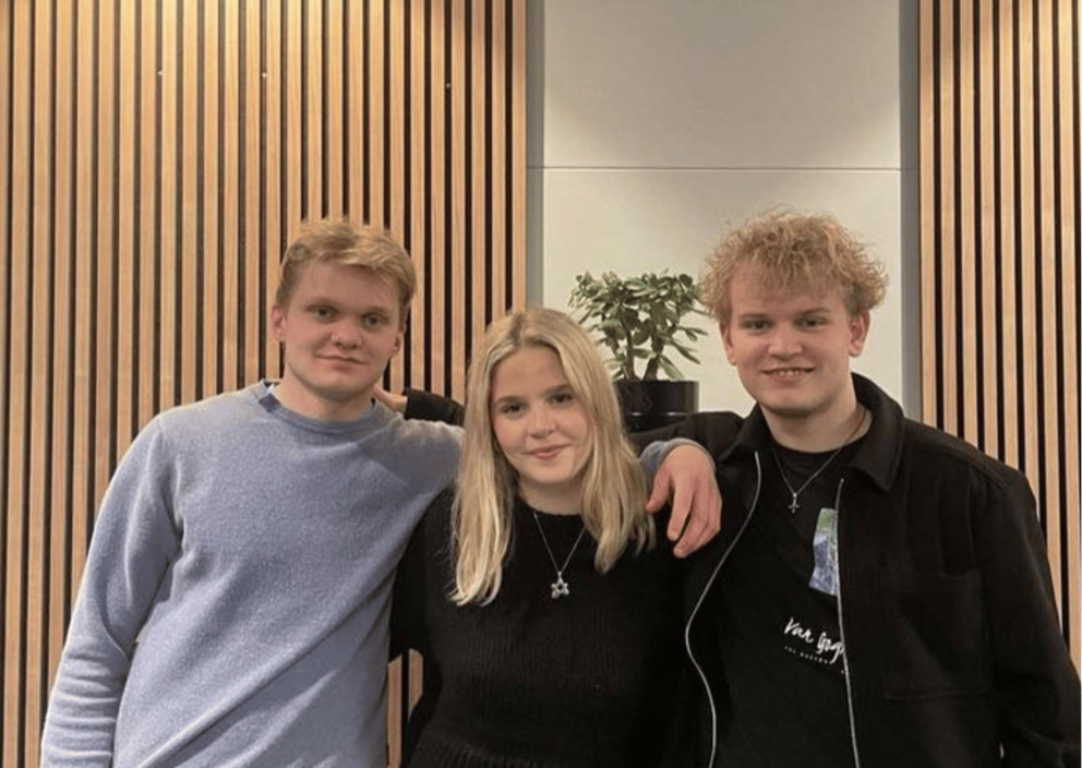 Frá vinstri: Jón Kristján Sigurðarson, Embla María Möller Atladóttir og Árni Jónsson