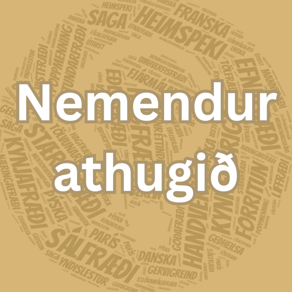 Valáfangar fyrir næsta skólaár