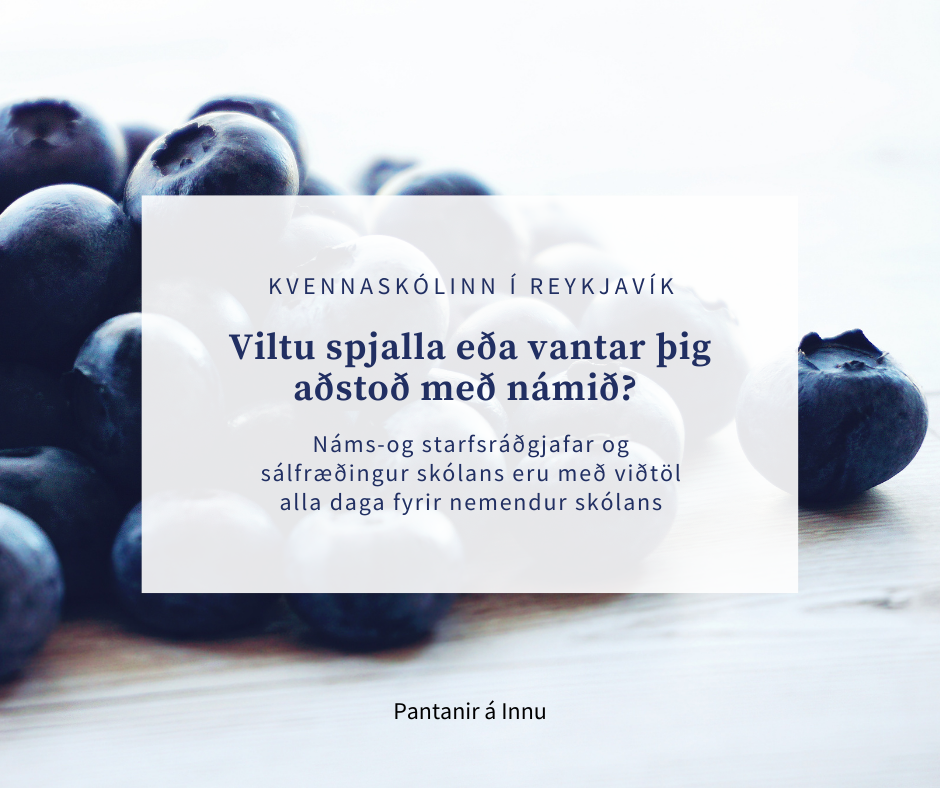 Viltu spjalla eða vantar þig aðstoð með námið?