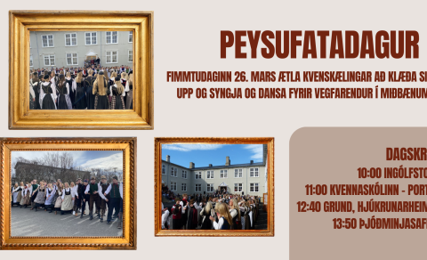 Peysufatadagur 26. mars
