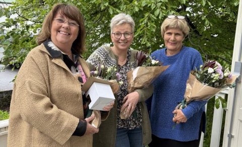 Á myndinni eru f.v. Hildigunnur Gunnarsdóttir, Kristín Marín Siggeirsdóttir og Kristín Hafsteinsdótt…