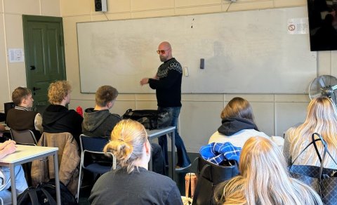 Bubbi Morthens mætti í áfanga um sig