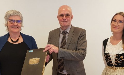 Hrefna Róbertsdóttir, þjóðskjalavörður, Hjalti Jón Sveinsson, skólameistari Kvennaskólans í Reykjaví…