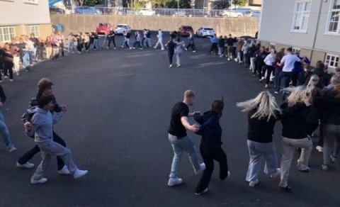 Ljósmyndir frá æfingu