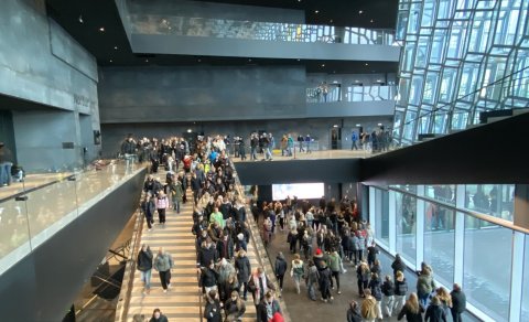 Kvennó á tónleikum í Hörpu