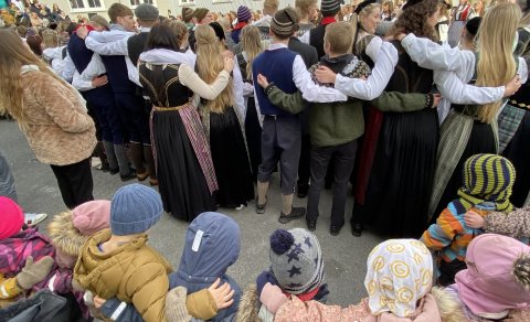 Gestirnir frá Laufásborg vildu að sjálfsögðu vera með!