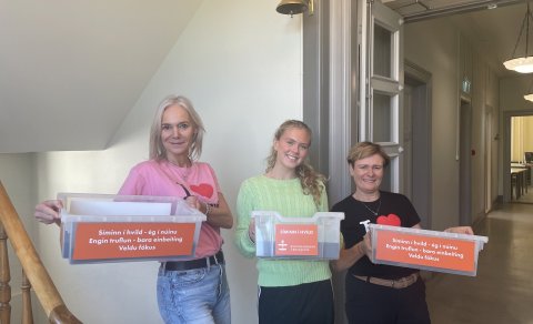 Kolfinna skólameistari, Þórhildur forseti Keðjunnar og Ásdís aðstoðarskólameistari