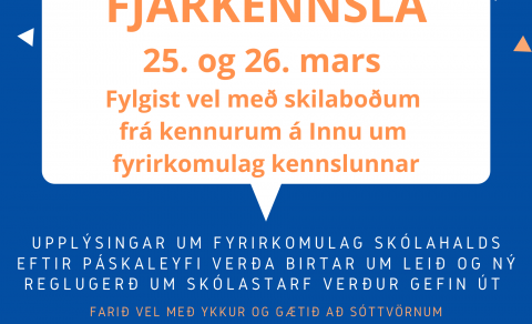 Fjarnám fram að páskum
