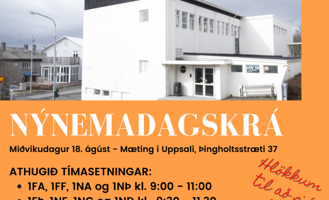 Dagskrá fyrir nýnema