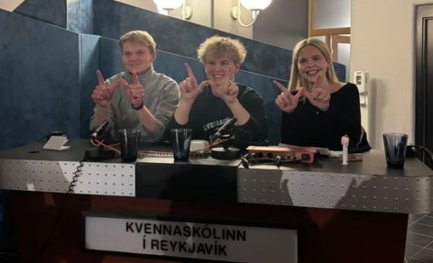 Frá vinstri: Jón Kristján, Árni og Embla María