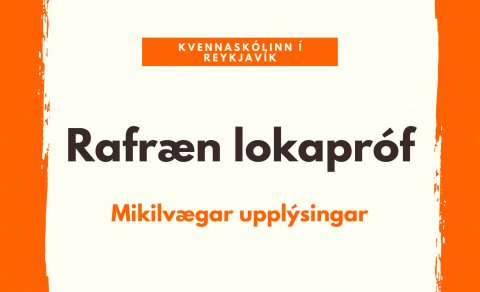 Mikilvæg atriði v/lokaprófa