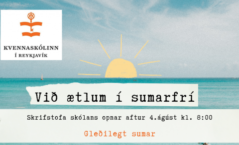 Sumarfrí starfsfólks og næsta skólaár