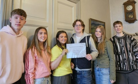 Frá vinstri: Hilmar Atli, Elín Þóra, Hulda Rakel, Jónas Thor, Sóley og Davíð Þór. Á myndina vantar E&hellip;