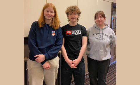 Frá vinstri: Andrea, Heiðar og Austéja