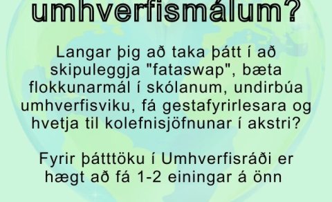 Vilt þú vera með í umhverfisráði Kvennó?